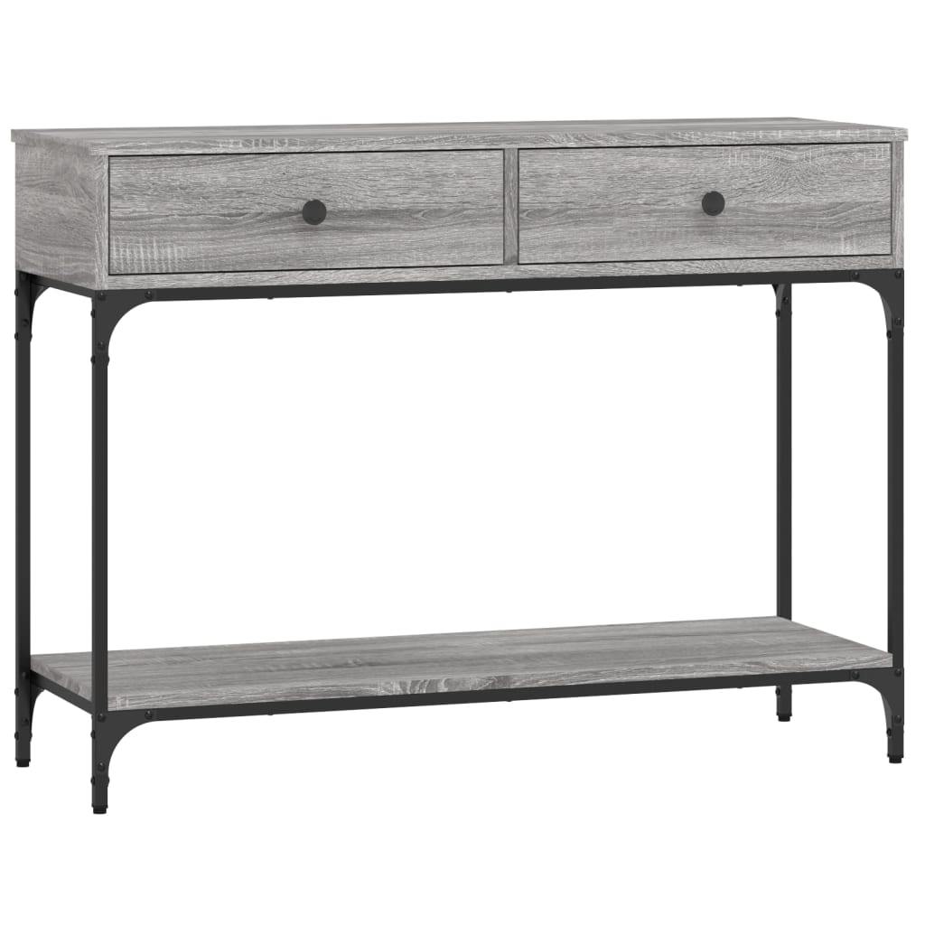 Mesa consola - mesa de entrada 100x34,5x75cm derivados de madeira cinzento sonoma