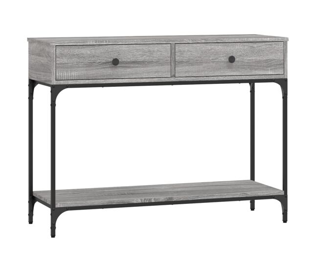 Mesa consola - mesa de entrada 100x34,5x75cm derivados de madeira cinzento sonoma