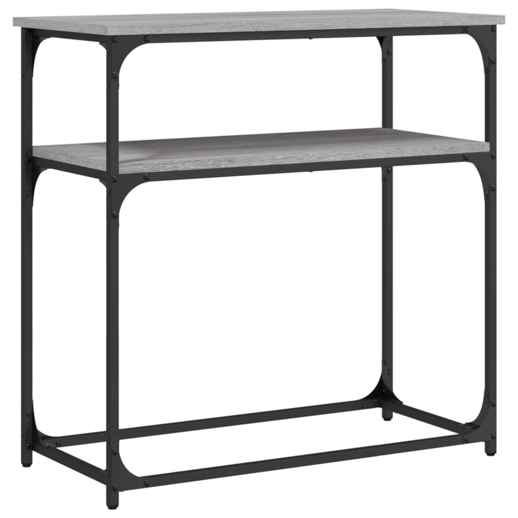 Mesa consola - mesa de entrada 75x35,5x75 cm derivados de madeira cinzento sonoma