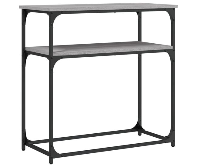 Mesa consola - mesa de entrada 75x35,5x75 cm derivados de madeira cinzento sonoma