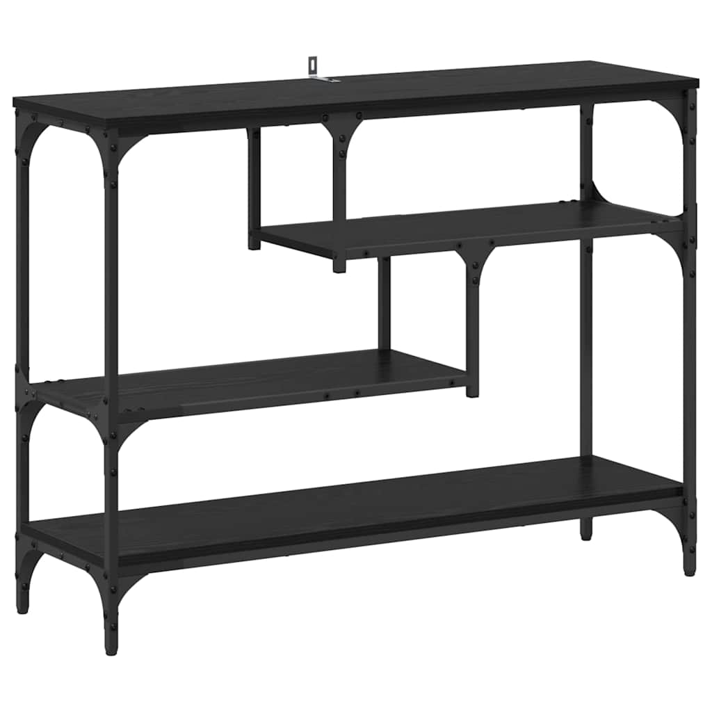 Mesa consola - mesa de entrada carvalho preto 100 x 30 x 75 cm madeira processada
