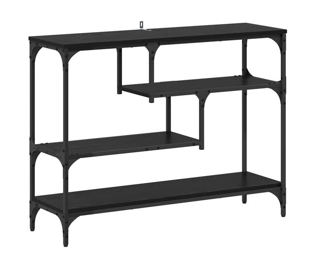 Mesa consola - mesa de entrada carvalho preto 100 x 30 x 75 cm madeira processada