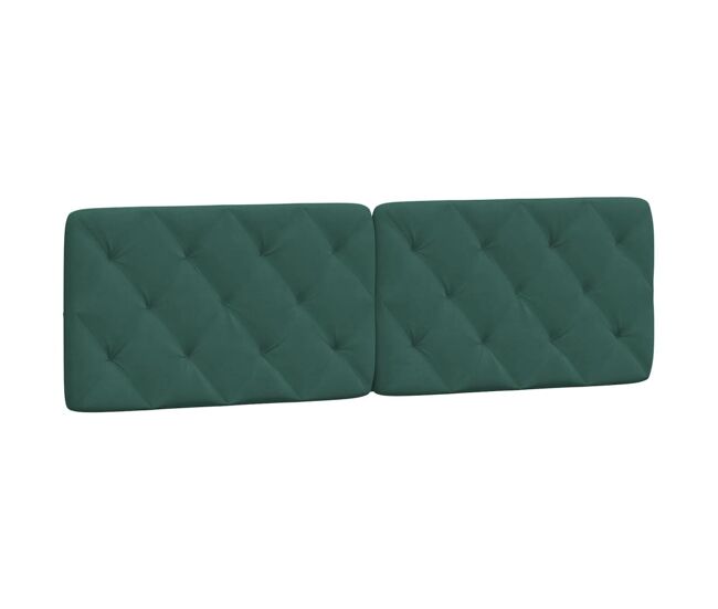 Almofadão de cabeceira - cabeceira de cama 160 cm veludo verde-escuro