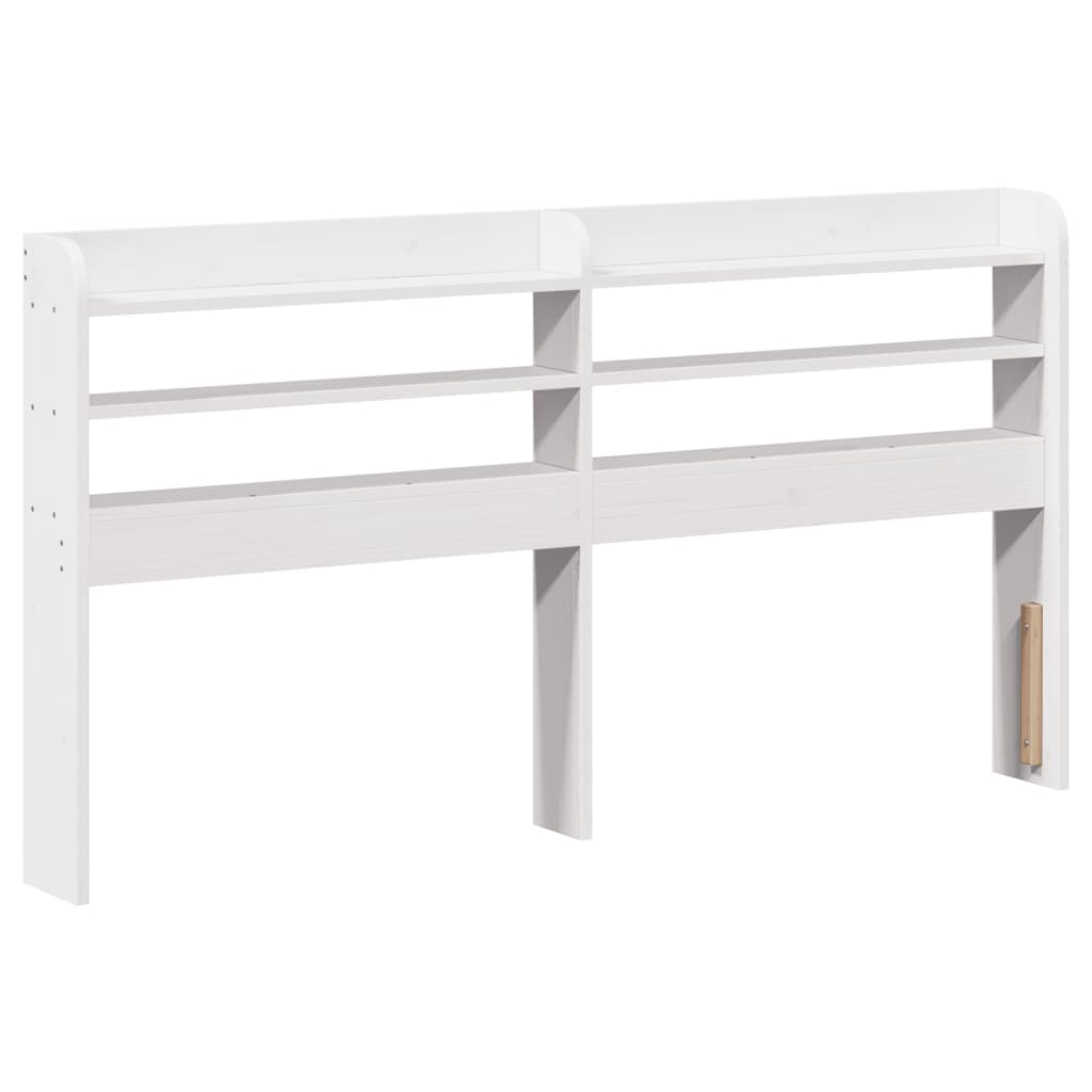 Cabeceira - cabeceira de cama com prateleiras 150 cm madeira de pinho maciça branco