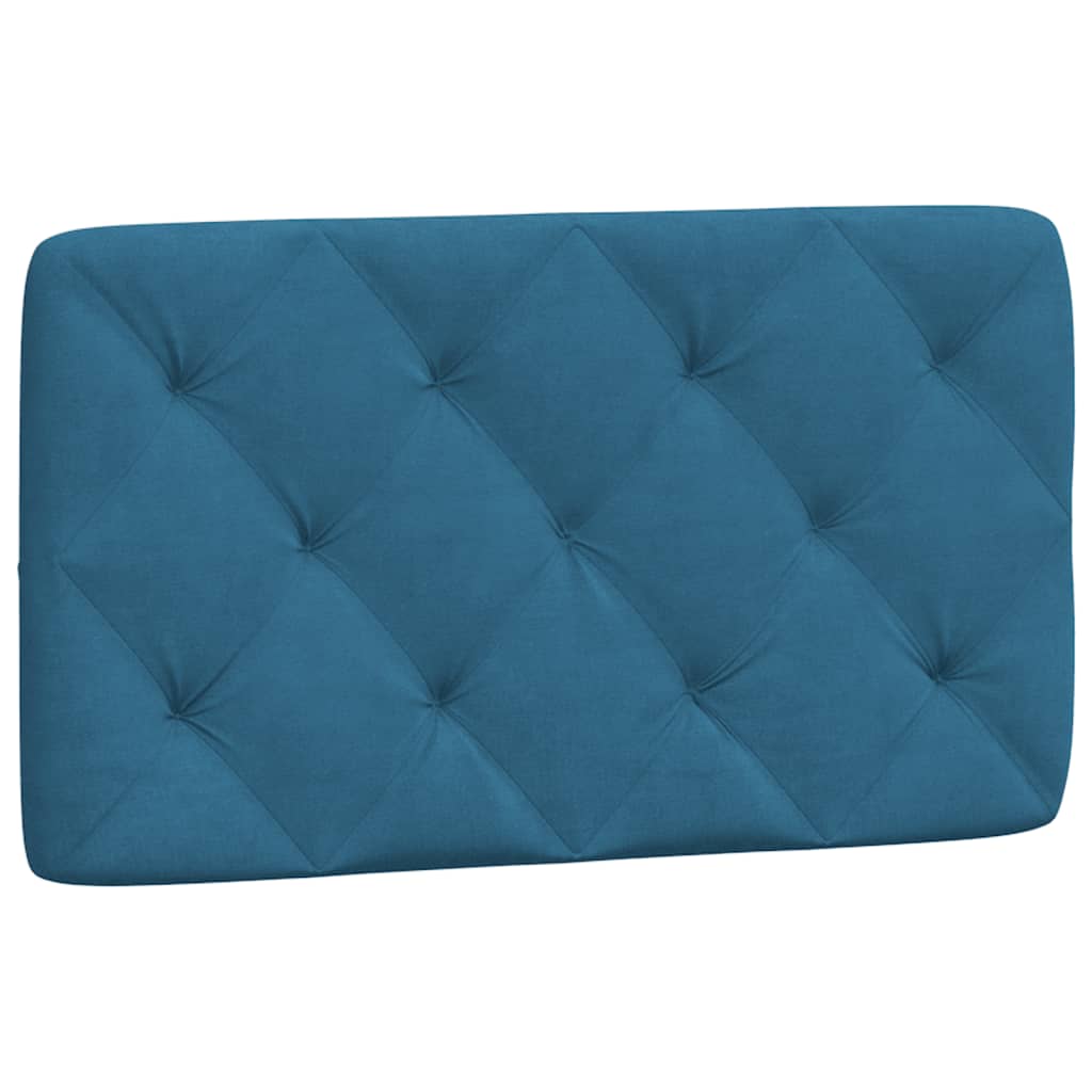 Almofadão de cabeceira - cabeceira de cama 80 cm veludo azul