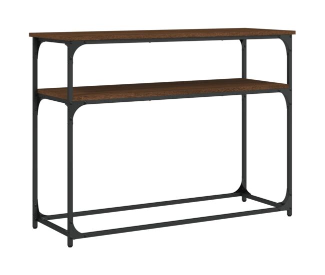 Mesa consola - mesa de entrada 100x35,5x75 cm derivados madeira carvalho castanho