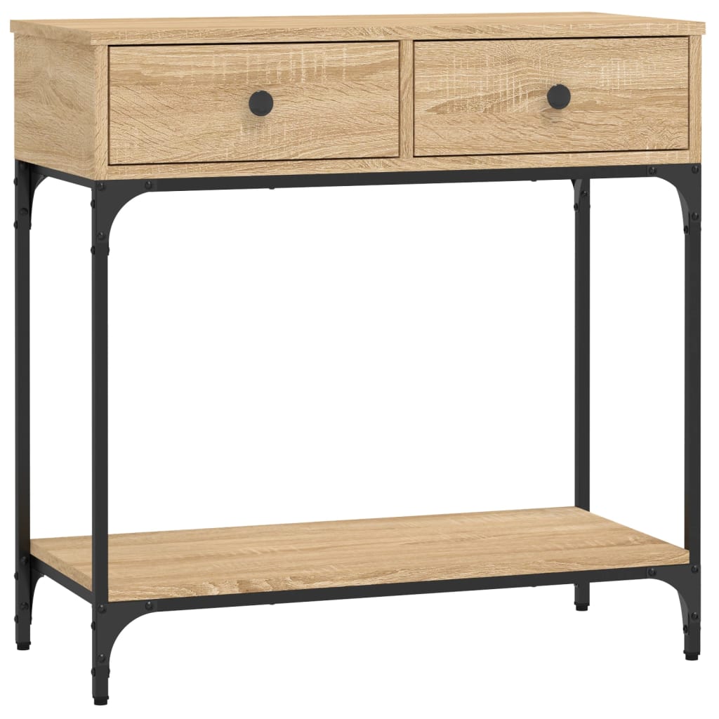 Mesa consola - mesa de entrada 75x34,5x75 cm derivados de madeira carvalho sonoma