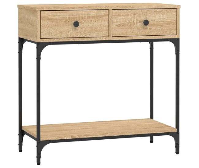 Mesa consola - mesa de entrada 75x34,5x75 cm derivados de madeira carvalho sonoma
