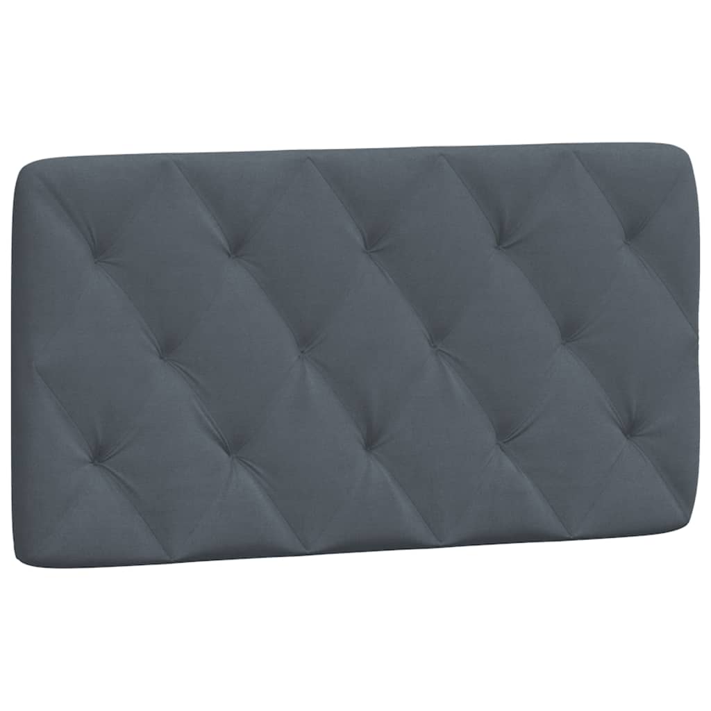 Almofadão de cabeceira - cabeceira de cama 100 cm veludo cinzento-escuro
