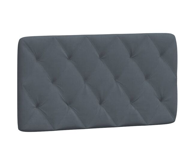 Almofadão de cabeceira - cabeceira de cama 100 cm veludo cinzento-escuro
