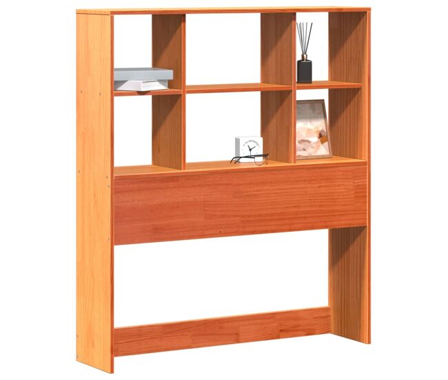 Cabeceira - cabeceira de cama com arrumação 100 cm pinho maciço castanho-mel