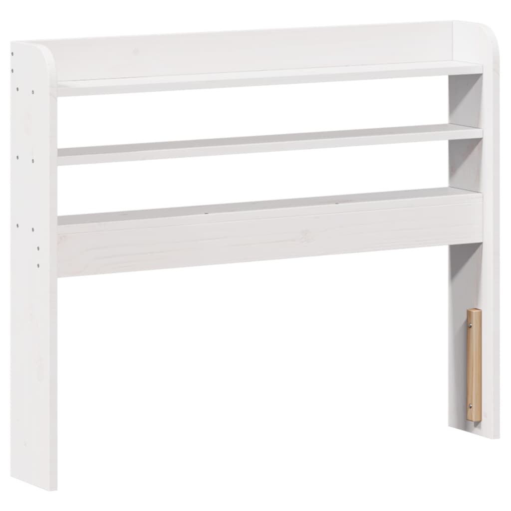 Cabeceira - cabeceira de cama com prateleiras 75 cm madeira de pinho maciça branco