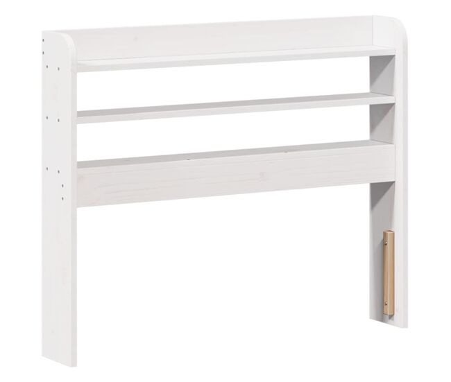 Cabeceira - cabeceira de cama com prateleiras 75 cm madeira de pinho maciça branco