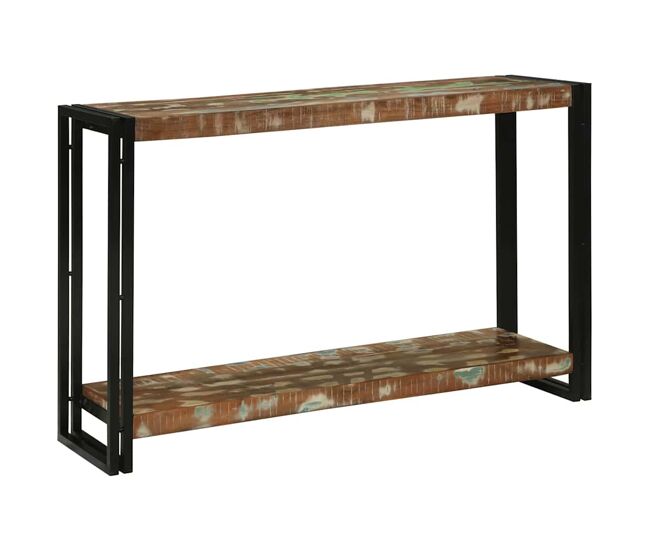 Mesa consola - mesa de entrada multicolor 120 x 33 x 75 cm madeira recuperada maciça
