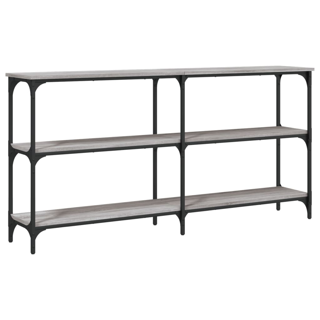 Mesa consola - mesa de entrada 150x29x75 cm derivados de madeira cinzento sonoma