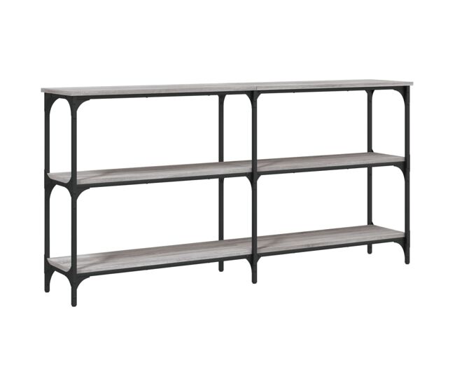 Mesa consola - mesa de entrada 150x29x75 cm derivados de madeira cinzento sonoma