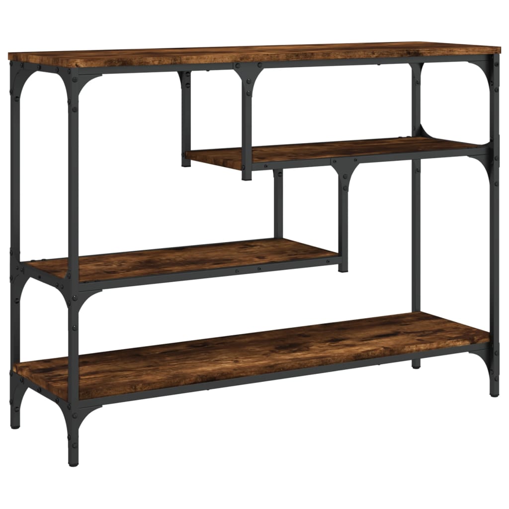 Mesa consola - mesa de entrada 100x30x75 cm derivados de madeira carvalho fumado