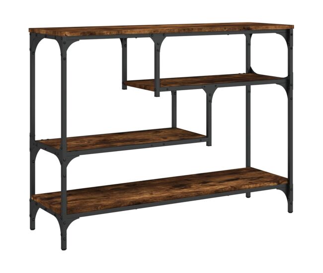 Mesa consola - mesa de entrada 100x30x75 cm derivados de madeira carvalho fumado