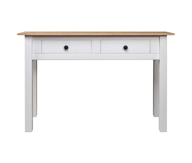 Mesa consola - mesa de entrada 110x40x72 cm pinho maciço panama branco