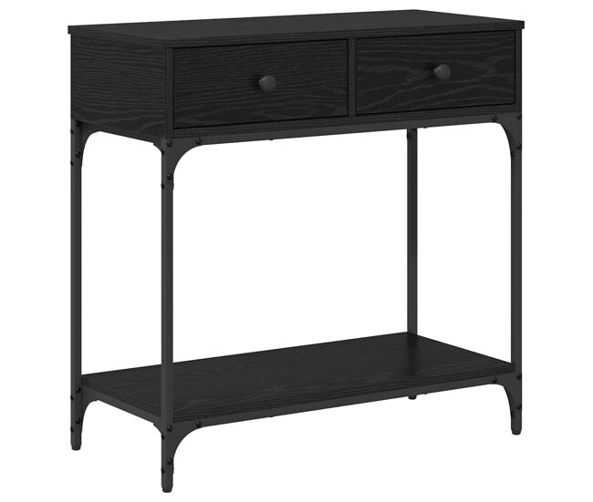 Mesa consola - mesa de entrada carvalho preto 75 x 34,5 x 75 cm madeira processada