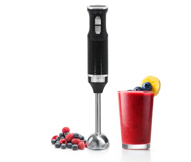 Briebe hb1173blk elegance varinha, misturador stand destacável, lâminas acier inox, 600, noir