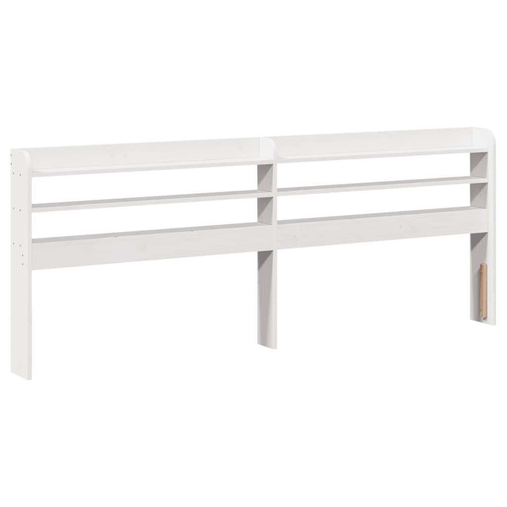 Cabeceira - cabeceira de cama com prateleiras 180 cm madeira de pinho maciça branco