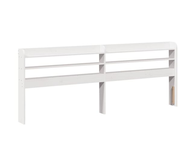 Cabeceira - cabeceira de cama com prateleiras 180 cm madeira de pinho maciça branco
