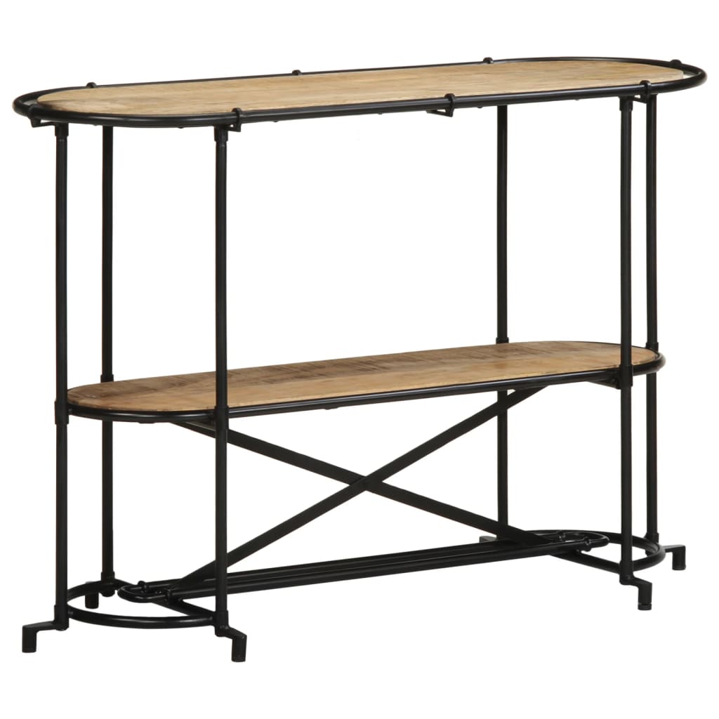 Mesa consola - mesa de entrada 110x42x76 cm madeira de mangueira áspera maciça