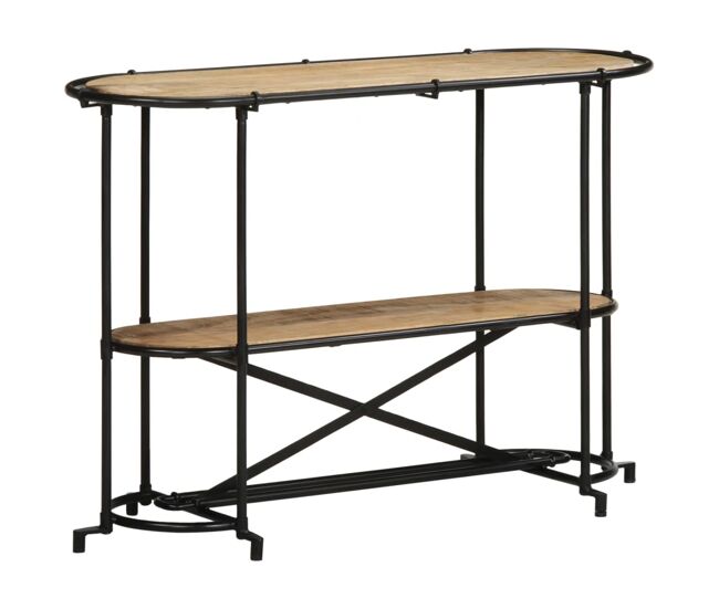 Mesa consola - mesa de entrada 110x42x76 cm madeira de mangueira áspera maciça