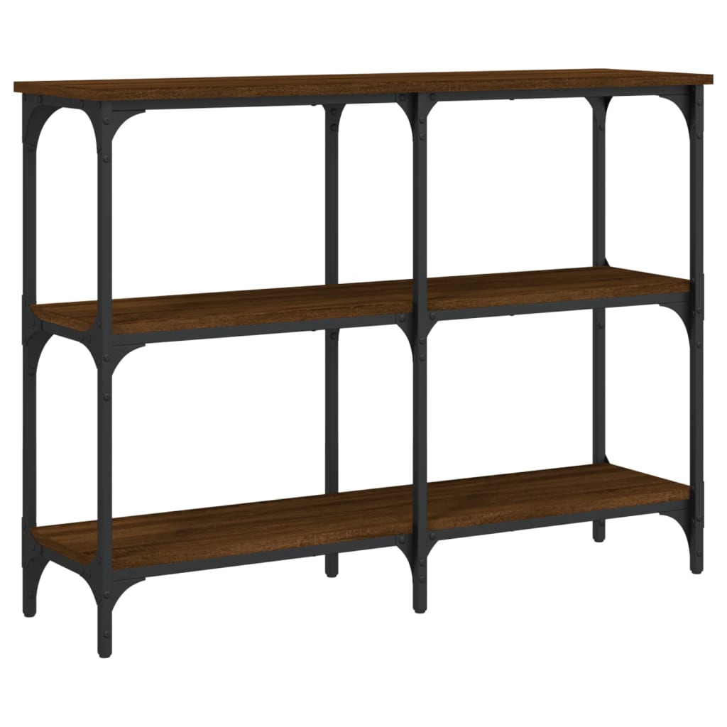 Mesa consola - mesa de entrada 100x29x75 cm derivados madeira carvalho castanho