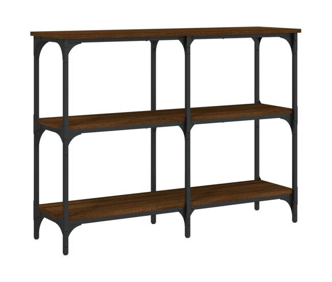 Mesa consola - mesa de entrada 100x29x75 cm derivados madeira carvalho castanho