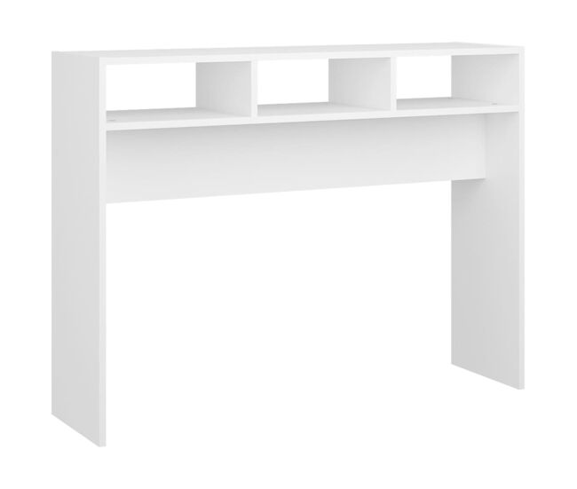Mesa consola - mesa de entrada 105x30x80 cm derivados de madeira branco