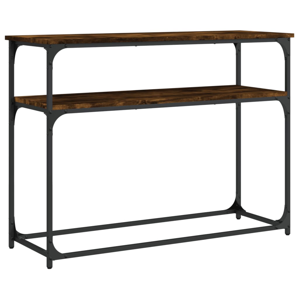 Mesa consola - mesa de entrada 100x35,5x75cm derivados de madeira carvalho fumado