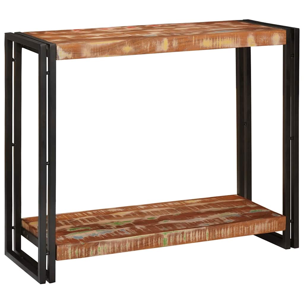 Mesa consola - mesa de entrada multicolor 90 x 33 x 75 cm madeira recuperada maciça