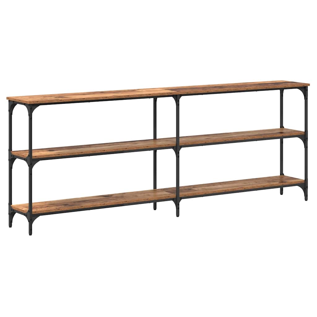 Mesa consola - mesa de entrada com prateleira madeira antiga 200 x 29 x 75 cm