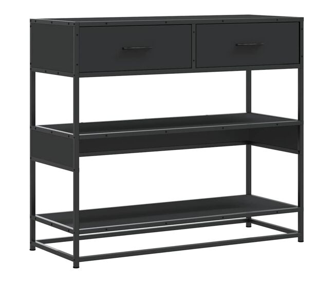 Mesa consola - mesa de entrada 90x35x80 cm derivados de madeira preto