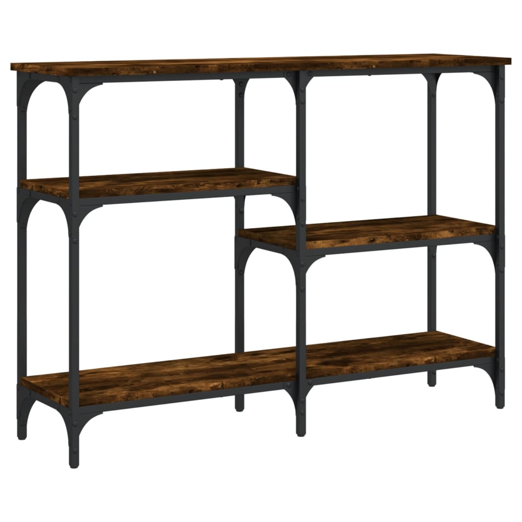 Mesa consola - mesa de entrada 102x29x75 cm derivados de madeira carvalho fumado