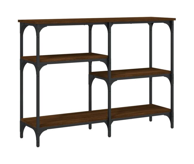 Mesa consola - mesa de entrada 102x29x75 cm derivados madeira carvalho castanho