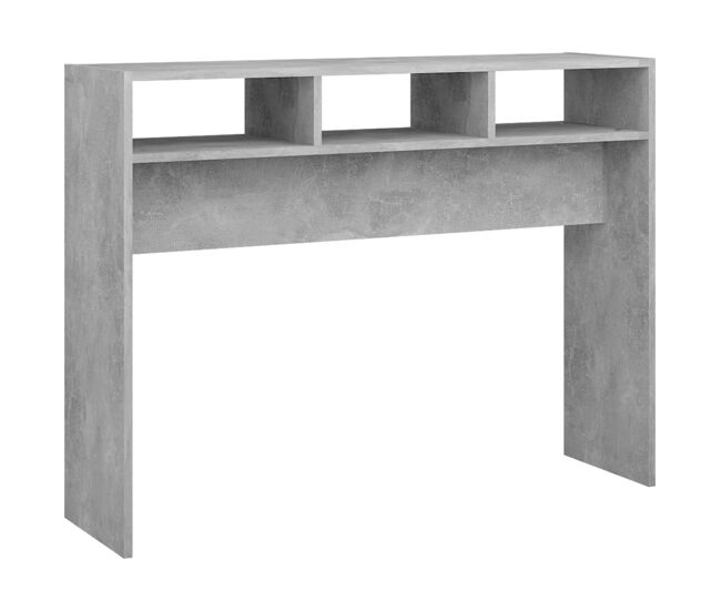 Mesa consola - mesa de entrada 105x30x80 cm derivados de madeira cinzento cimento