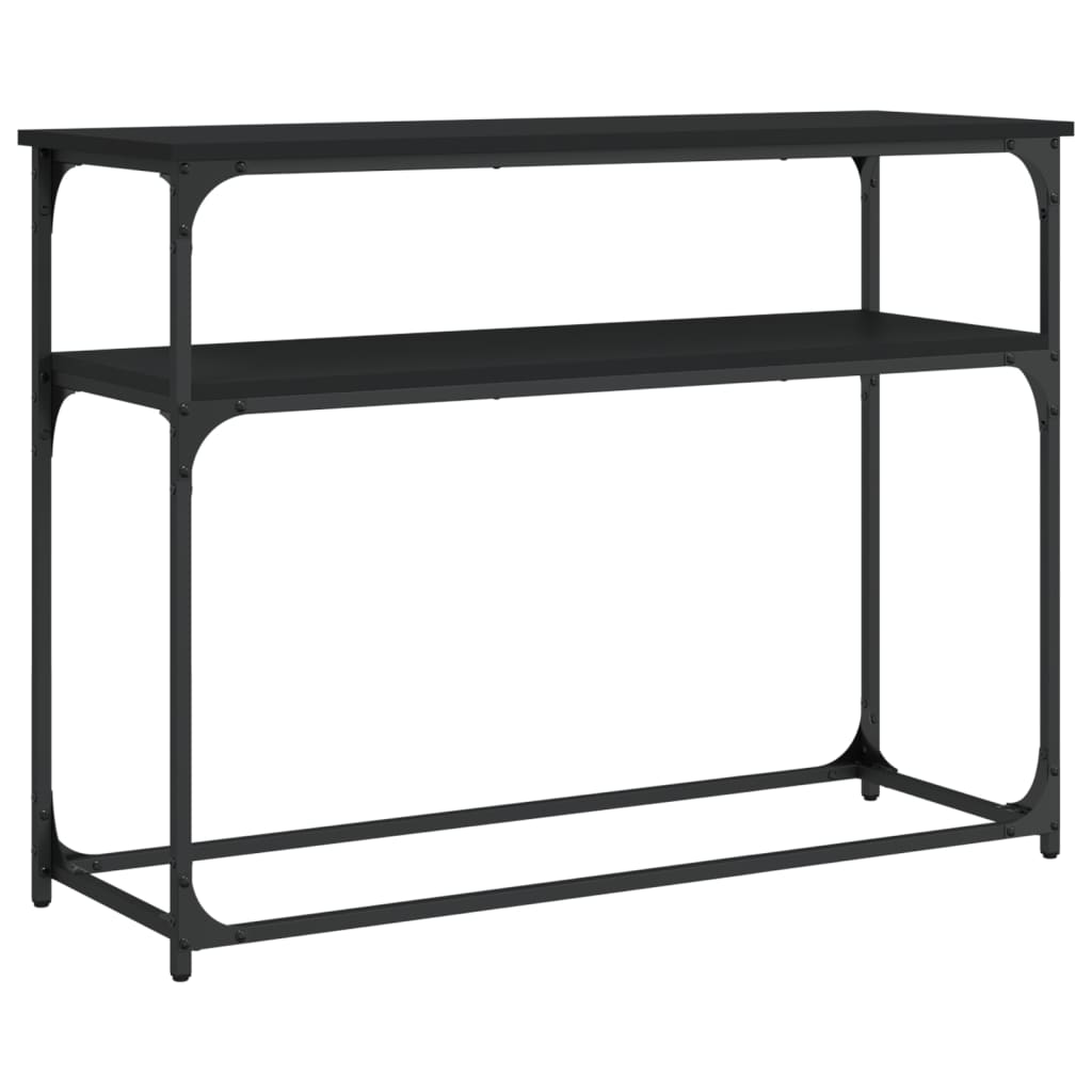 Mesa consola - mesa de entrada 100x35,5x75 cm derivados de madeira preto