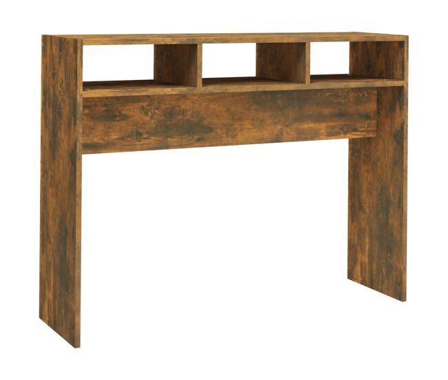 Mesa consola - mesa de entrada 105x30x80 cm derivados de madeira carvalho fumado