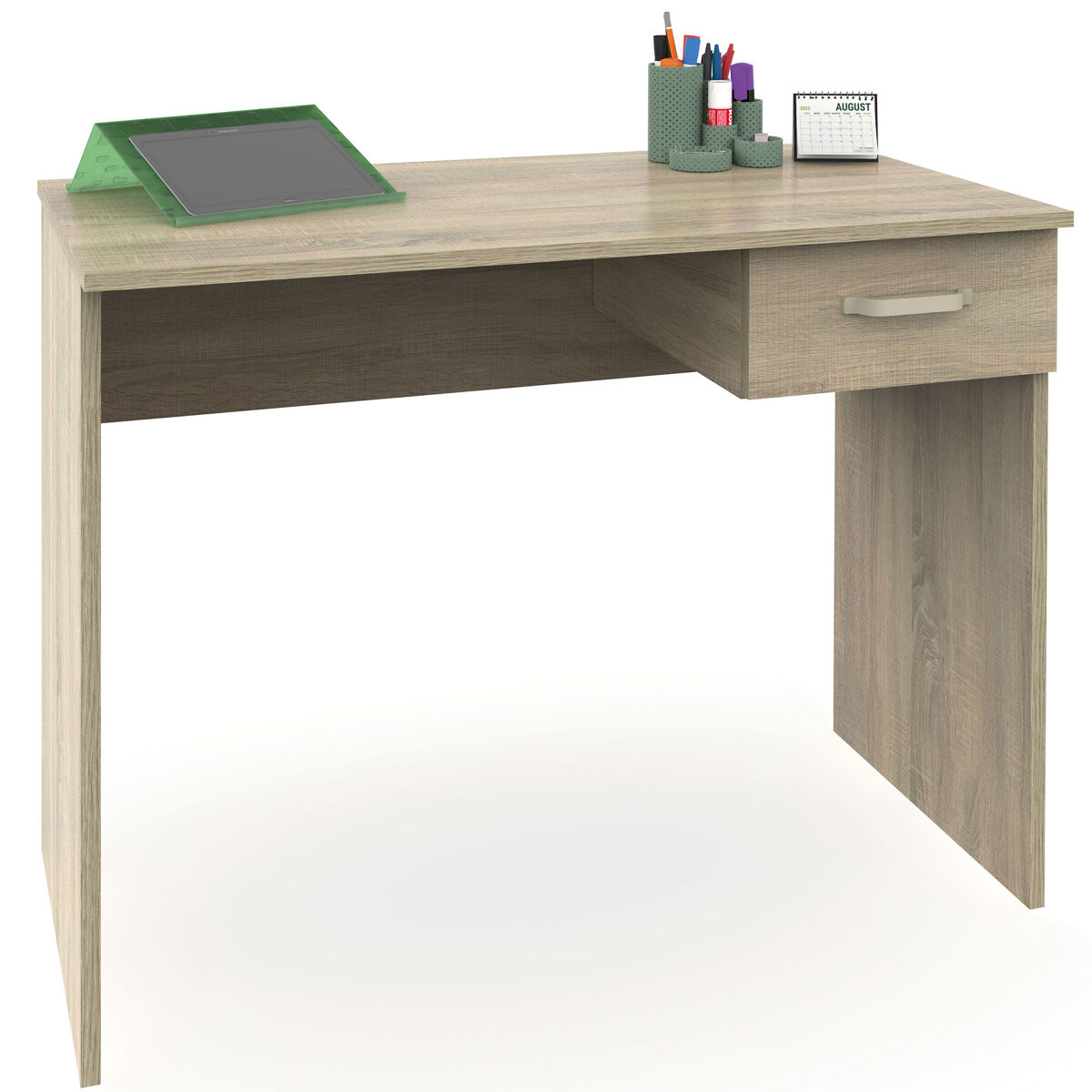 Escrivaninha, mesa de computador 75x90x50cm, 1 gaveta, escritório, quarto juvenil, prakt, madera