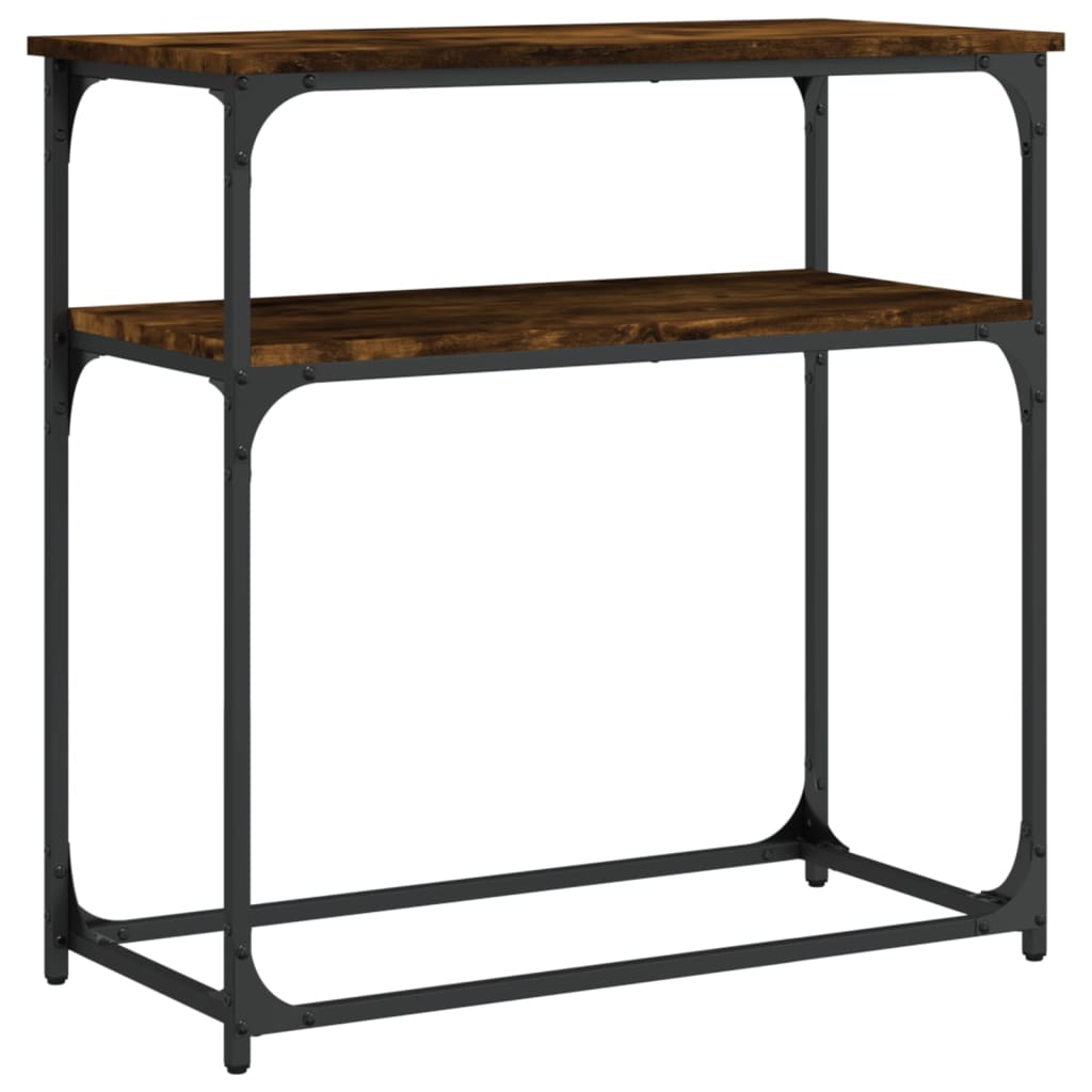 Mesa consola - mesa de entrada 75x35,5x75 cm derivados de madeira carvalho fumado