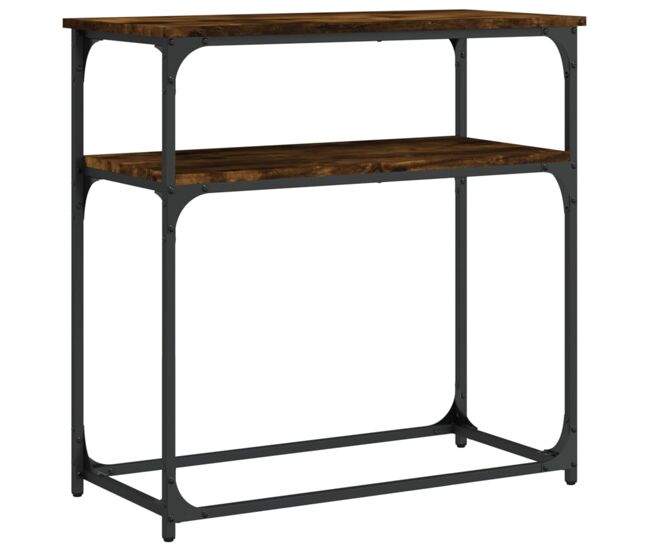Mesa consola - mesa de entrada 75x35,5x75 cm derivados de madeira carvalho fumado