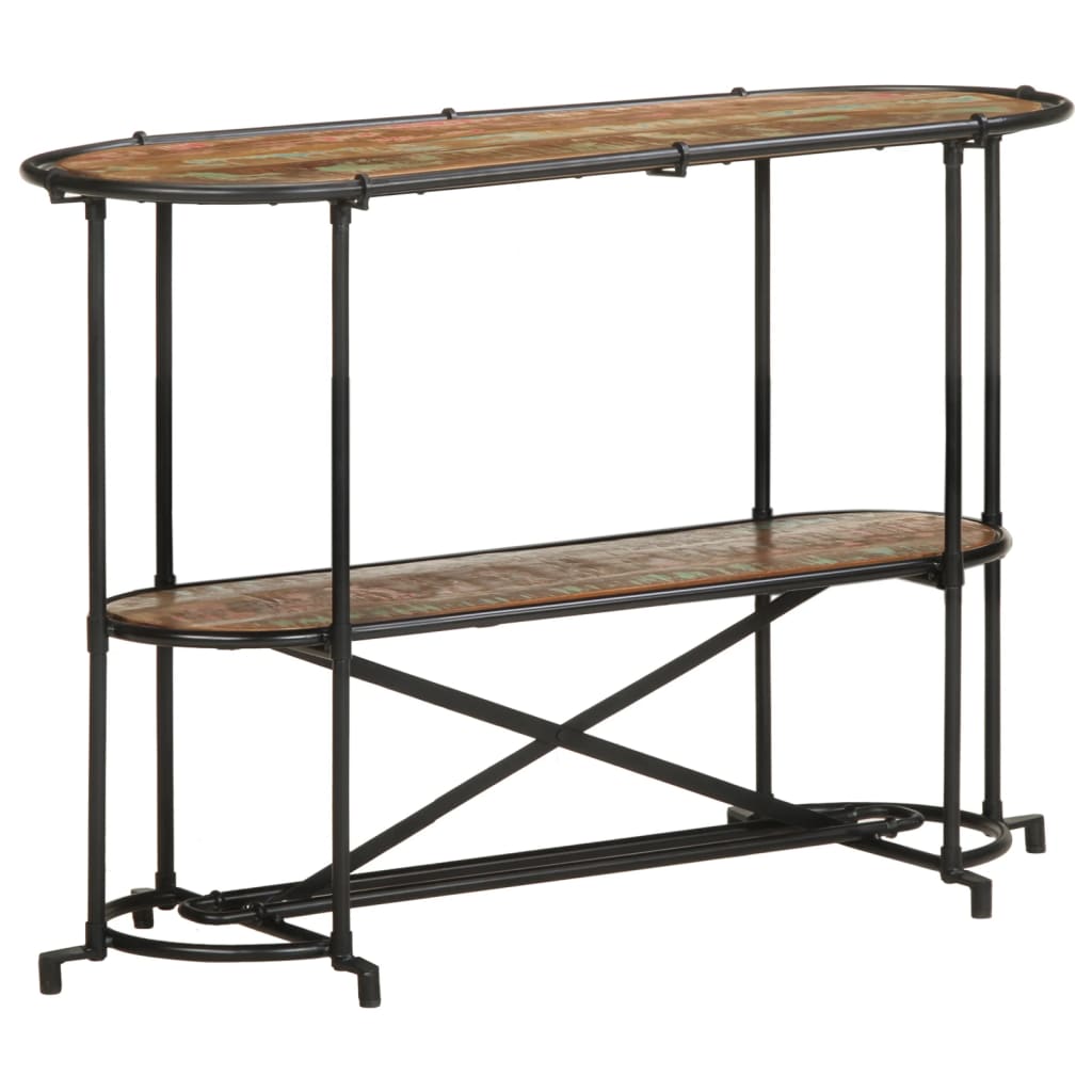 Mesa consola - mesa de entrada 110x42x76 cm madeira recuperada maciça