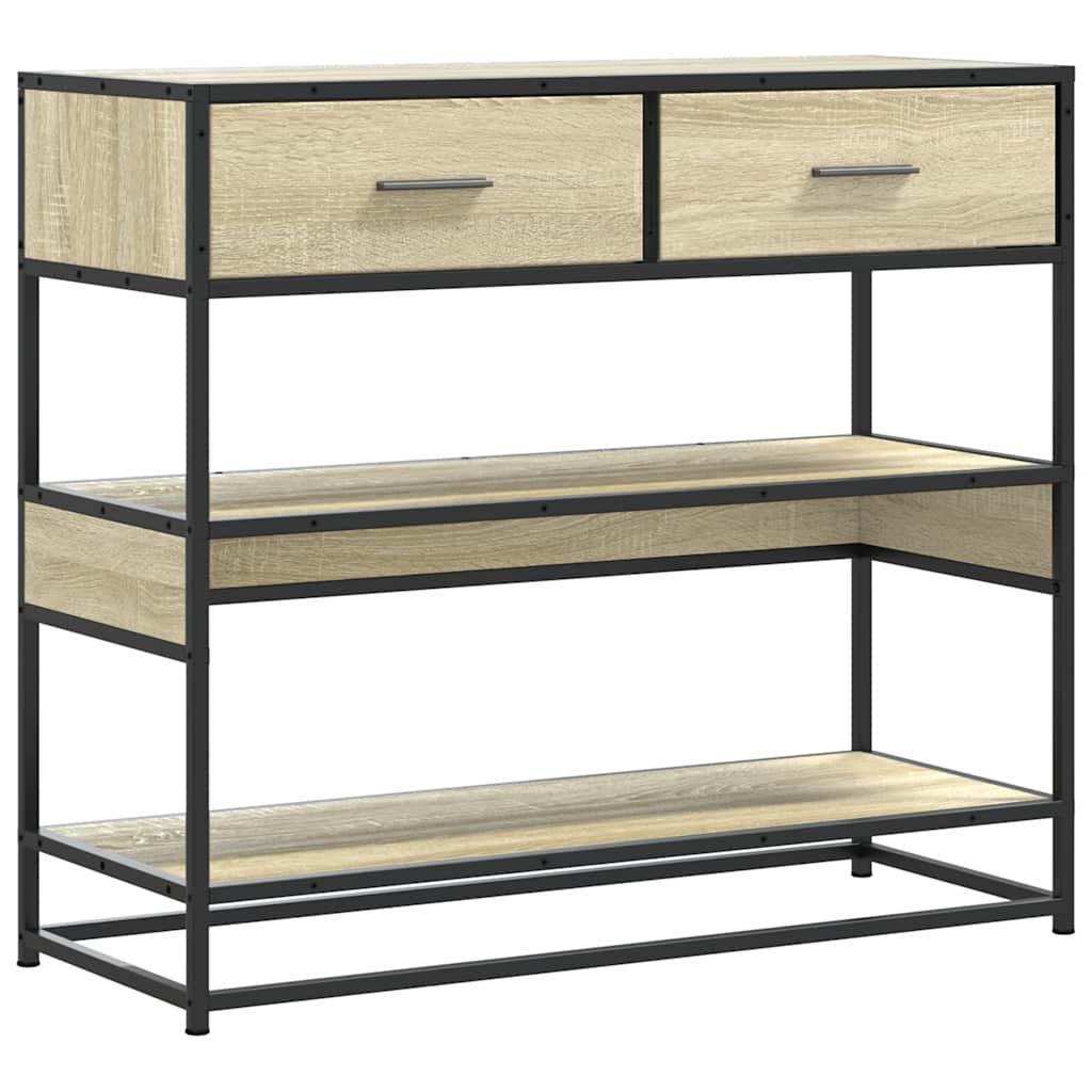 Mesa consola - mesa de entrada 90x35x80 cm derivados de madeira carvalho sonoma