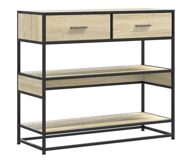 Mesa consola - mesa de entrada 90x35x80 cm derivados de madeira carvalho sonoma
