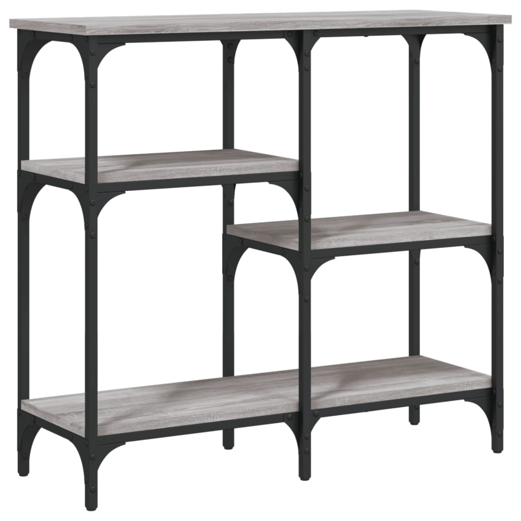 Mesa consola - mesa de entrada 80x29x75 cm derivados de madeira cinzento sonoma