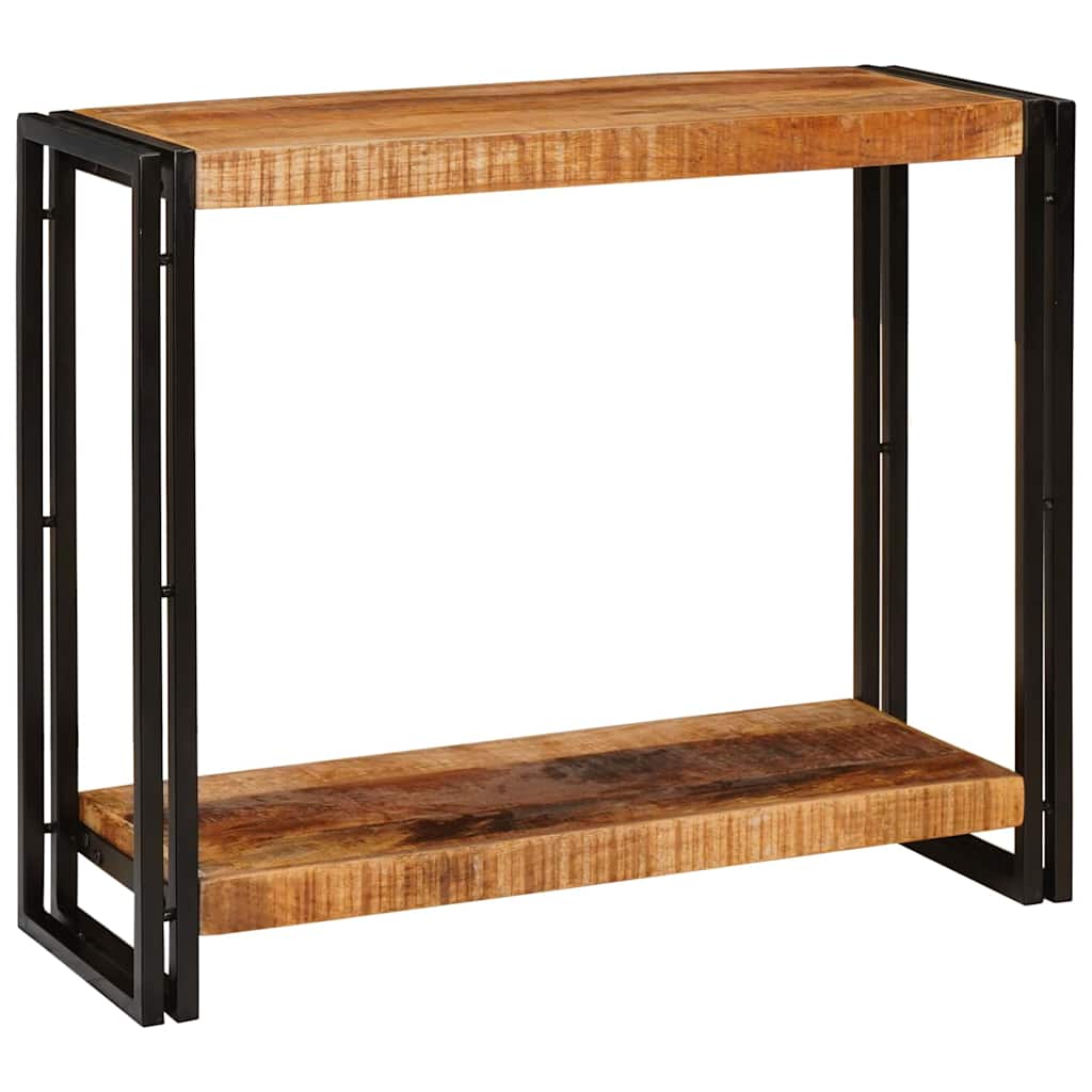 Mesa consola - mesa de entrada 90 x 33 x 75 cm madeira de mangueira áspera maciça