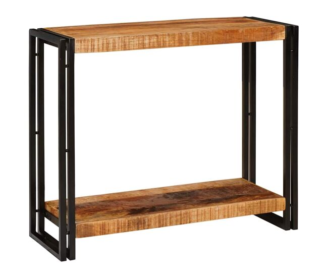 Mesa consola - mesa de entrada 90 x 33 x 75 cm madeira de mangueira áspera maciça